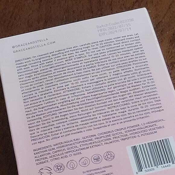 Grace & Stella Everything Better In Pink Collagen Boosting Eye Mask 12 Pairs New - Picture 6 of 12